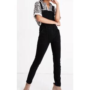 Black Madewell Tall Skinny Lunar Wash Overalls